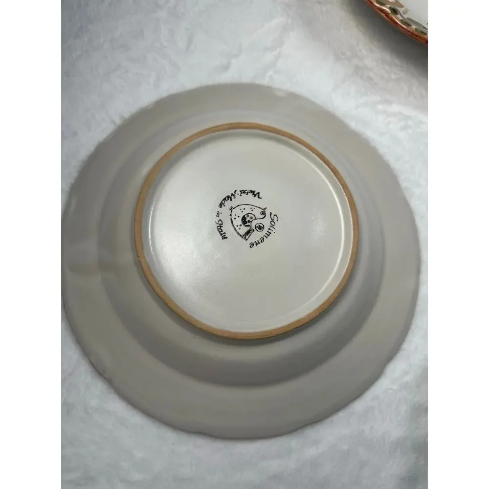 Vietri‎ Solimene Pasta/Salad Small Serving Bowl Red Cow Bull 9
